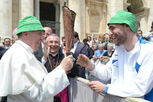 pope pf green hat